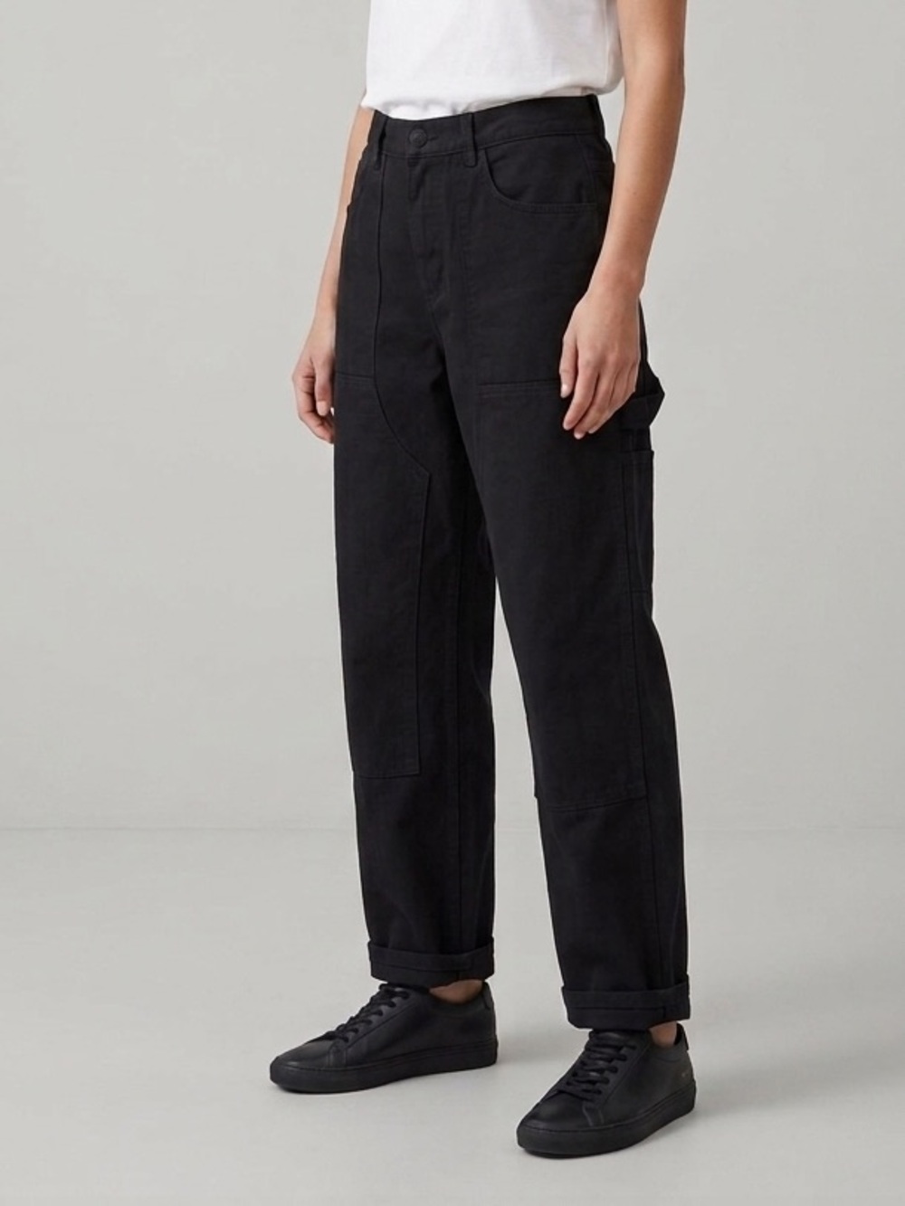 COS Sz 29 Relaxed Carpenter Mid Rise Black Straight Leg Jeans